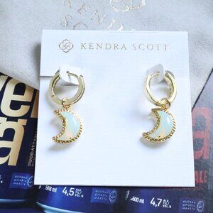 Kendra Scott Moon Convertible Huggie Earrings Gold